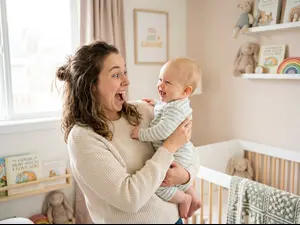 How did the baby tell mom about the diaper?