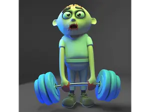 How did the zombie bodybuilder hurt his back?