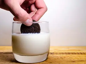 How do basketball players eat Oreo® cookies?