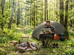 How do campers send news?