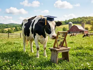How do cows solve math problems?