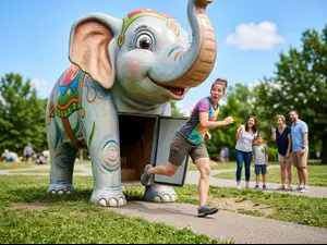 How do you escape an elephant's stomach?