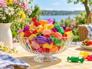 How do you spell candy using only two letters?