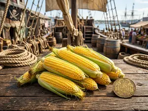 How much did the pirate pay for corn?