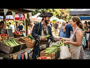 How much did the pirate spend on fresh corn?