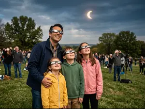 What did Dad say about the solar eclipse?