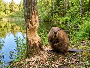 What did the beaver say after finishing the tree?
