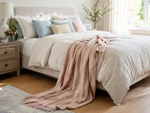 What did the blanket say when it fell off the bed?