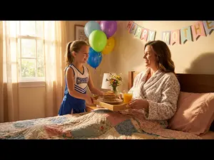 What did the cheerleader serve mom for breakfast?