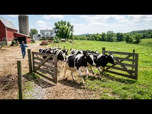 What did the farmer shout when the cows got loose?