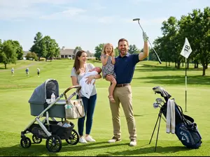 What did the golfer dad say after baby two?