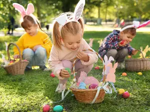 What did the kids do when their treats were hidden on Easter morning?