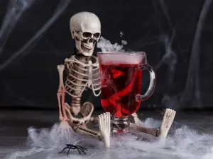 What did the skeleton order at the bar?