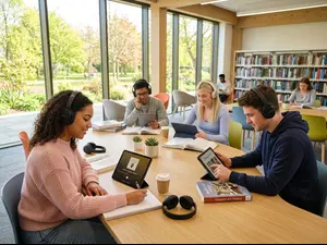 What did the students say about the new audio textbook?