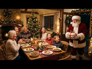 What dish did Santa bring to dinner?
