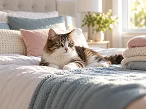 What do cats always wear when they go to bed?
