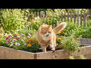 What do cats plant in gardens?