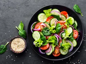 What do cows always add to their salad?