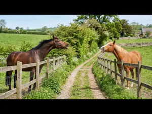 What do horses shout to friends across the street?