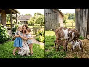 What do moms and goats both raise?