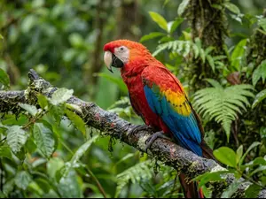 What do parrots wear in rain?