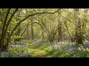 What do trees whisper to flowers in spring?