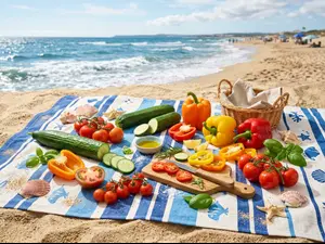 What do veggies wear to the beach?