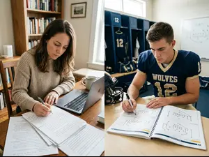 What do writers and football players both stress about?