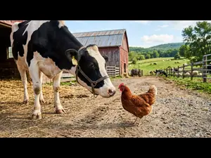 What do you call a chicken and cow arguing?
