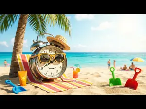 What do you call a clock on vacation?