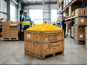 What do you call a crate full of ducks?