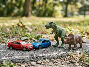 What do you call a dinosaur fender bender?