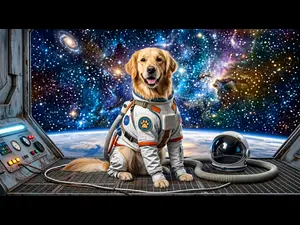 What do you call a dog in orbit?