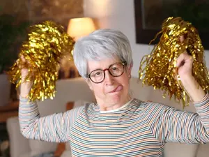 What do you call an 80-year-old cheerleader?