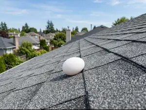 What do you call an egg laid on a rooftop?