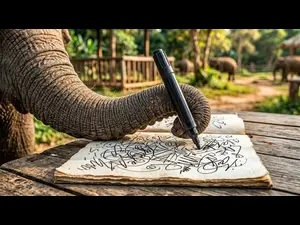 What do you call an elephant's messy handwriting?