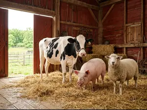 What do you call barn animals who never stop joking?