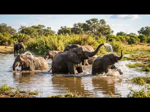 What do you call elephants taking a dip together?