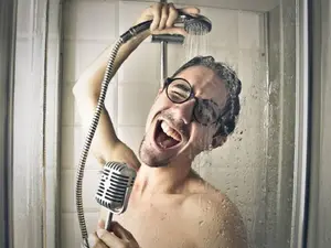 What do you call it when you get bubbles in your mouth while singing in the shower?