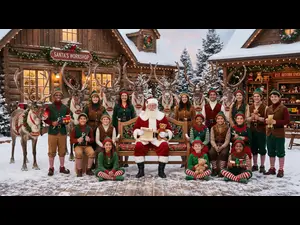 What do you call Santa's team at the North Pole?