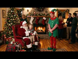 What do you call someone nervous around Santa?