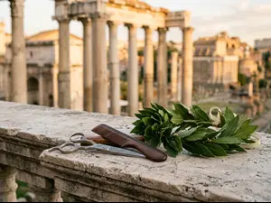 What do you use to cut a Roman Emperor's hair?