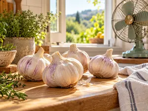 What does garlic do when it gets too hot?