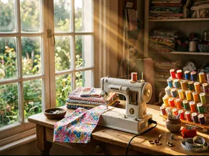 What does the sun use in sewing class?