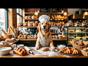 What dog works in a bakery?