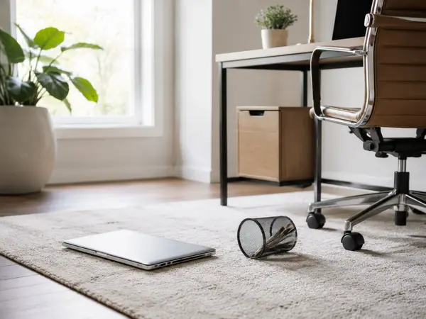 What happened when the computer fell on the floor?