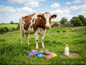 What happened when the cow ate too much chocolate?