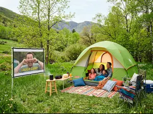 What happens to a tent when it watches a hilarious movie?