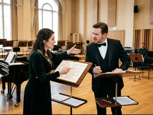 What happens when two opera singers disagree on a flat note?