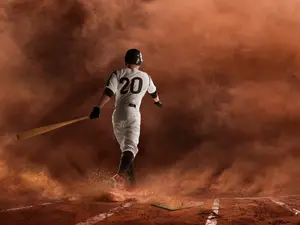 What instrument does a baseball player play in a band?